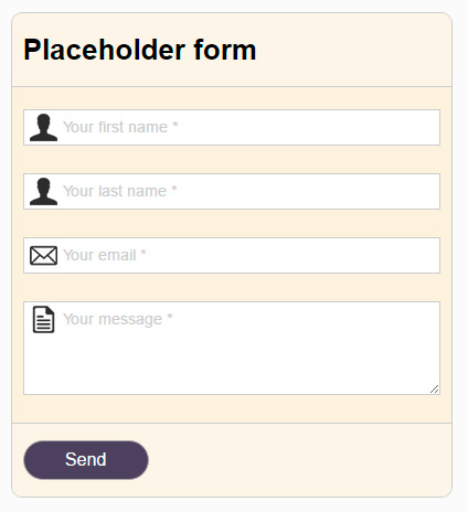 Contact forms demo